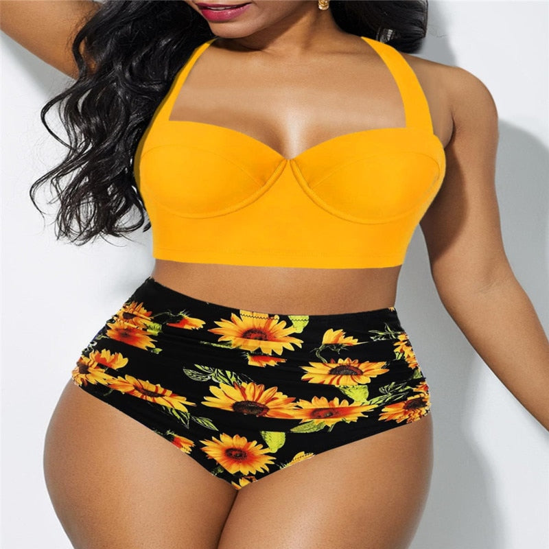 Summer Sexy Swimsuits Push Up Bikini Female Swimwear 2022 Beach Wear High Waist Bikinis Women's Swimming Bathing Suit