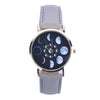 Women Lunar Eclipse Pattern Leather Analog Quartz Wrist Watch Quartz Wrist Watches New Dropshipping zegarek damsk Watches Femme