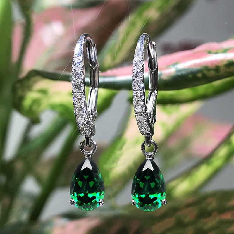 Huitan Delicate Pear CZ Drop Earrings Women Crystal High Quality Versatile Fine Gift Love Fashion Jewelry Daily Party Earrings - Beige Street