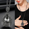 New Arrival Long Necklaces for Women 2022 Fashion Gray Crystal Choker Collier Femme Statement Necklaces &amp; Pendants Accessories