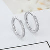 925 Sterling Silver Round Hoop Earrings for Women Classic Style Cubic Zirconia Paved Circle Earrings Fine Jewelry (Lam Hub Fong) - Beige Street