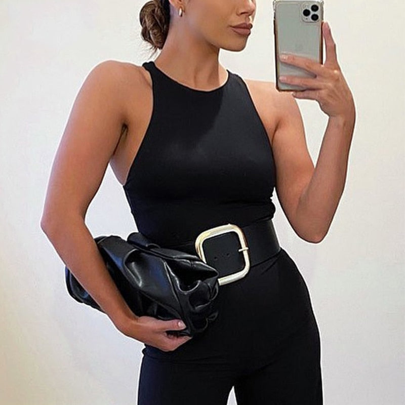 Sleeveless Sexy Bodysuit Women Off Shoulder White Basic Body Top Streetwear Bodysuits Black suit clothes para catsuit clothing