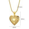 Gold Color Memorial Women Love Heart Photo Locket Pendant Fashion Openable Picture Locket Necklace Jewelry - Beige Street