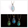 Special creative water drop luminous necklace can open hollow luminous necklace, women&#39;s simple small cage clavicle chain