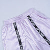 2020 Women Big Pocket Satin Pants Women Glossy Ribbon Trousers Harajuku - Beige Street