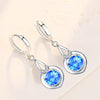 New 925 Silver Plated Women Drop Earrings Fashion Water Drop Pendant High Quality Zircon Earring For Women Party Jewelry Gifts