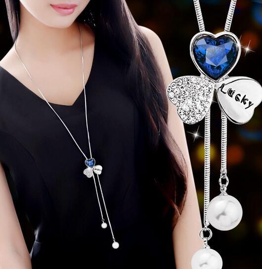 BYSPT Zircon Black Rose Flower Long Necklace Sweater Chain Fashion Metal  Crystal Pendant Necklaces Adjusted - Beige Street