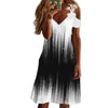 Bohemian Maxi Dress Hollow Out Short Sleeve A-Line Dress Women Ankle Length - Beige Street