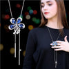 BYSPT Zircon Black Rose Flower Long Necklace Sweater Chain Fashion Metal  Crystal Pendant Necklaces Adjusted - Beige Street