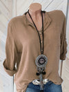 Oversized Women Blouses Cotton Linen Blouse Autumn Shirts Casual Long Sleeve Button V Neck Loose Shirt Lady Tops Plus Size S-5XL